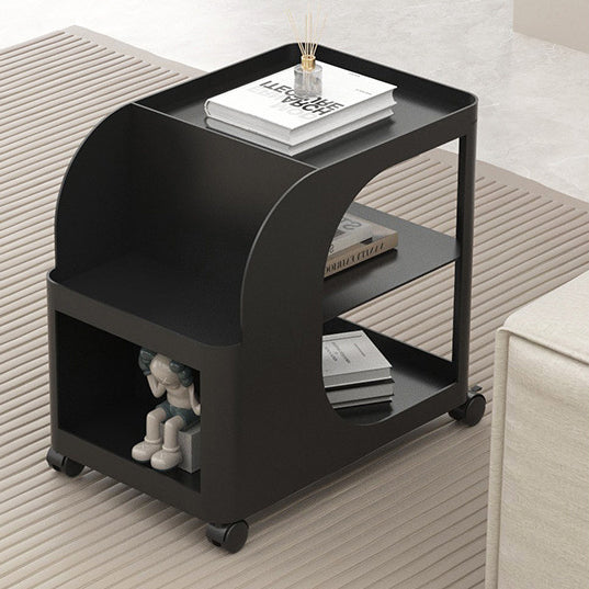 Minimalist Rectangular Iron 2-Tier End Table