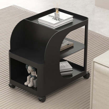 Minimalist Rectangular Iron 2-Tier End Table