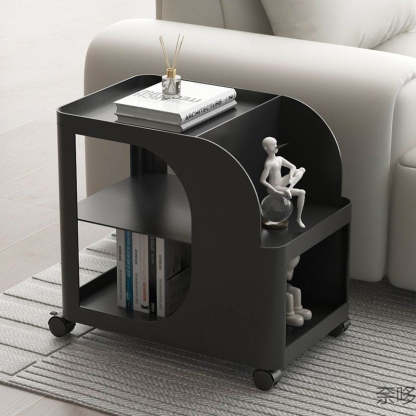 Minimalist Rectangular Iron 2-Tier End Table