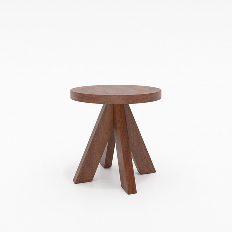 Nordic Round Quad Pedestal Wood Coffee Table