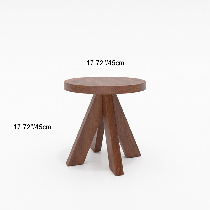 Nordic Round Quad Pedestal Wood Coffee Table