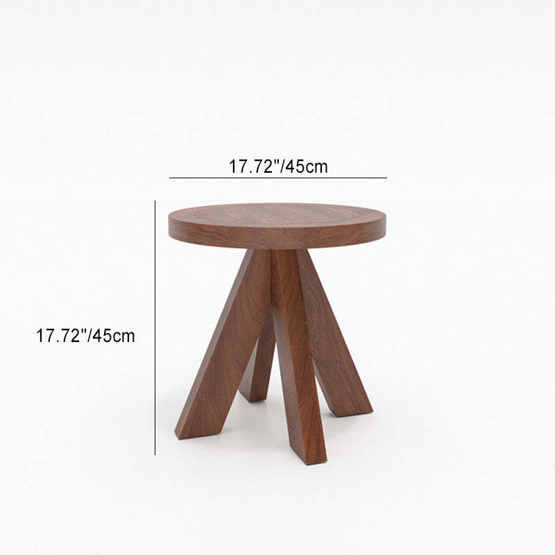 Nordic Round Quad Pedestal Wood Coffee Table