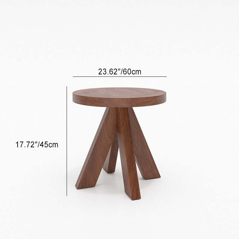Nordic Round Quad Pedestal Wood Coffee Table