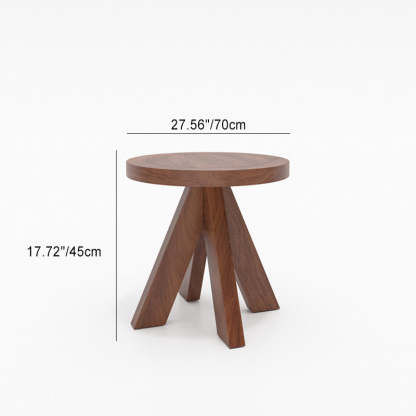 Nordic Round Quad Pedestal Wood Coffee Table