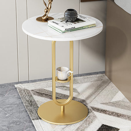 Nordic Round Marble Metal End Table