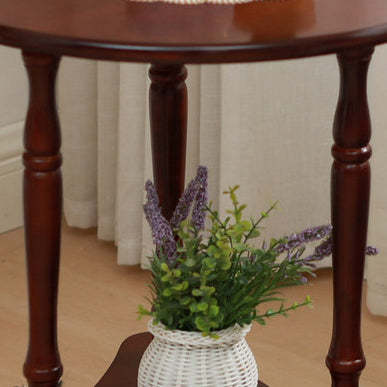 French Triangle Base Solid Wood Coffee Table