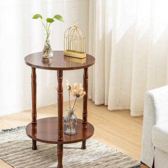 2-tier solid wood coffee tables for living room