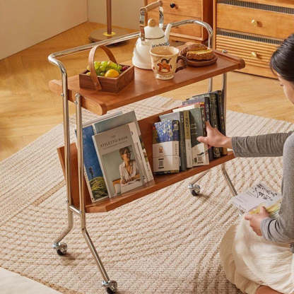 Minimalist Plank Stainless Steel 1-Tier 1-Shelf End Table