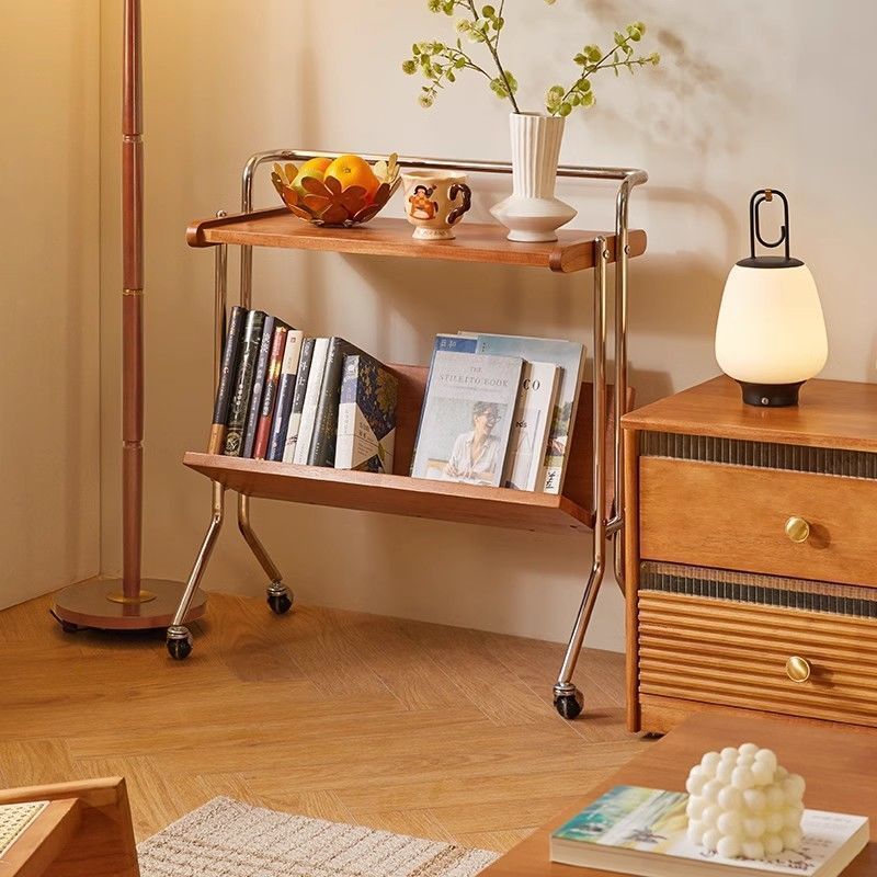 Minimalist Plank Stainless Steel 1-Tier 1-Shelf End Table