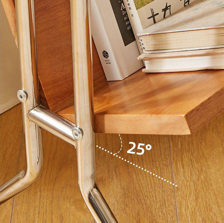 Minimalist Plank Stainless Steel 1-Tier 1-Shelf End Table
