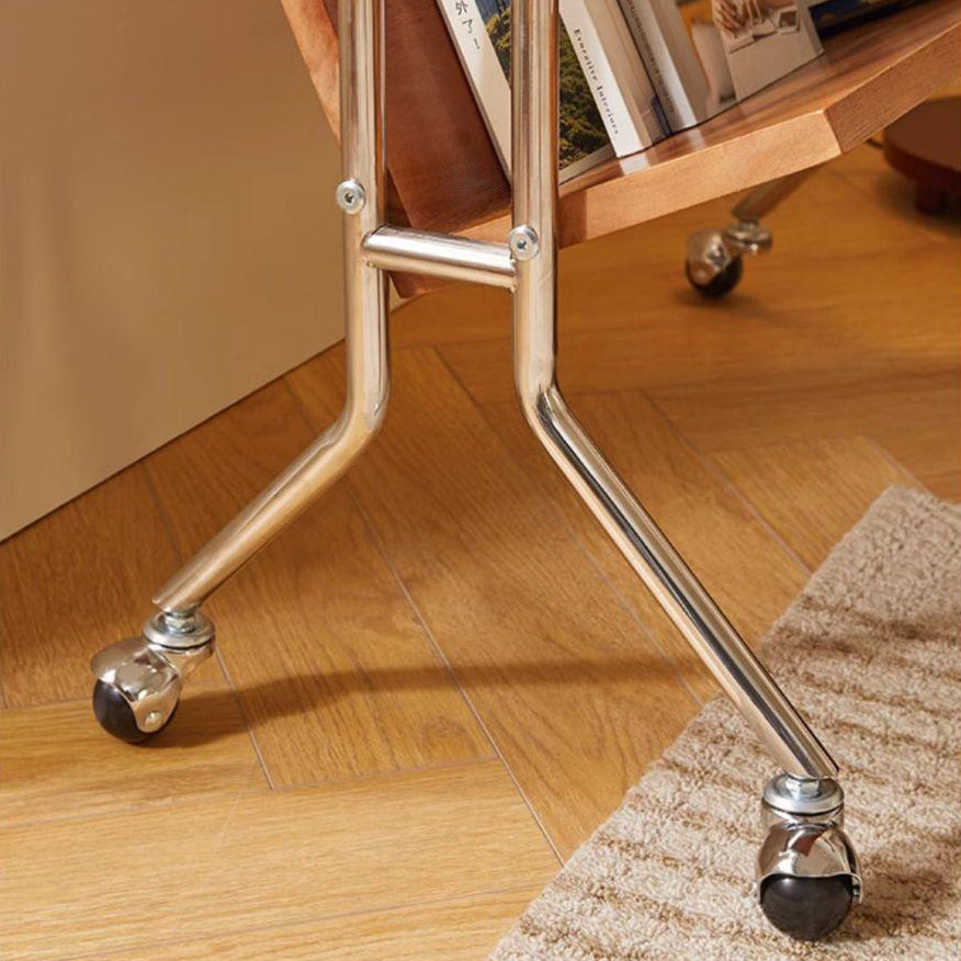 Minimalist Plank Stainless Steel 1-Tier 1-Shelf End Table
