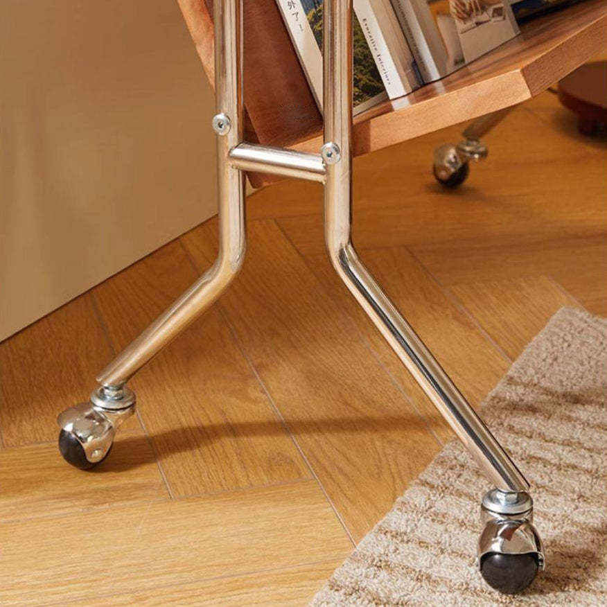 Minimalist Plank Stainless Steel 1-Tier 1-Shelf End Table