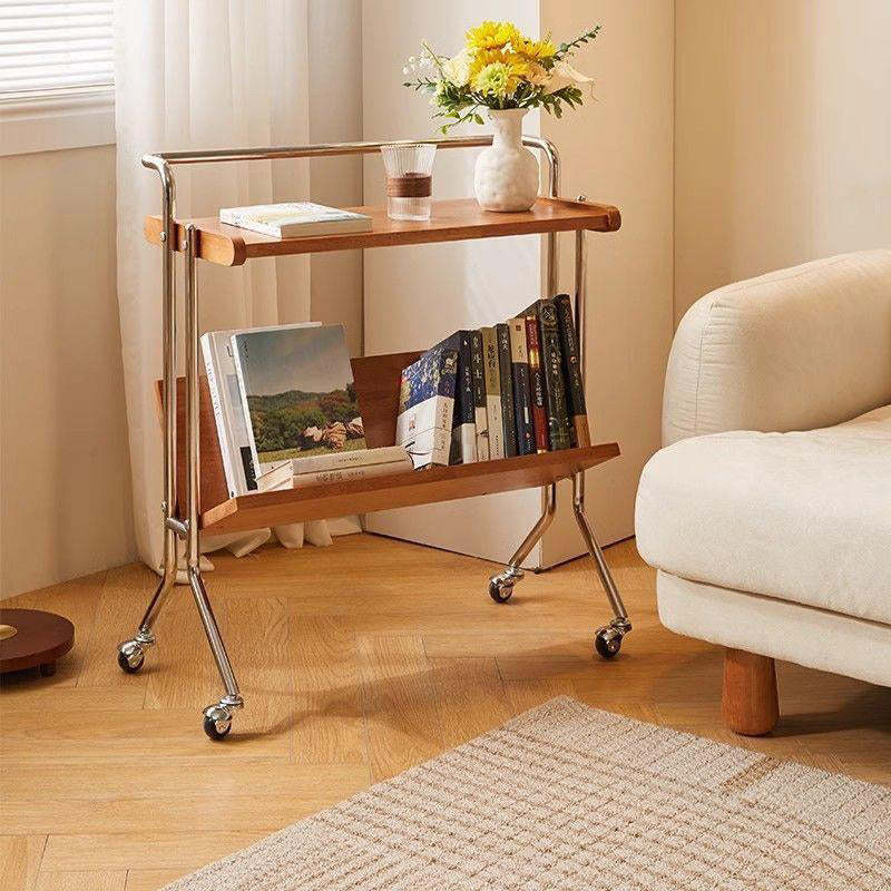 Minimalist Plank Stainless Steel 1-Tier 1-Shelf End Table