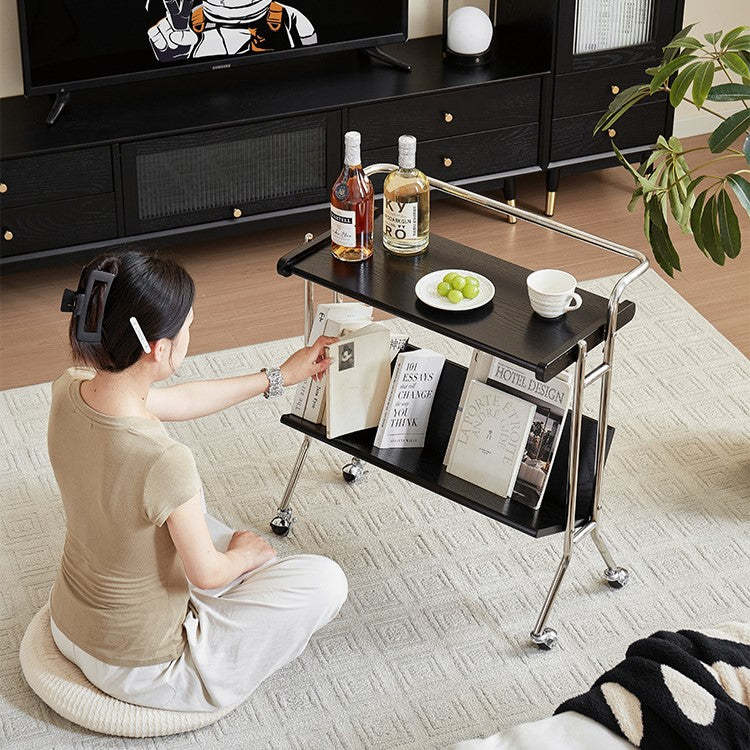 Minimalist Plank Stainless Steel 1-Tier 1-Shelf End Table