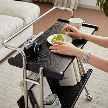 Minimalist Plank Stainless Steel 1-Tier 1-Shelf End Table