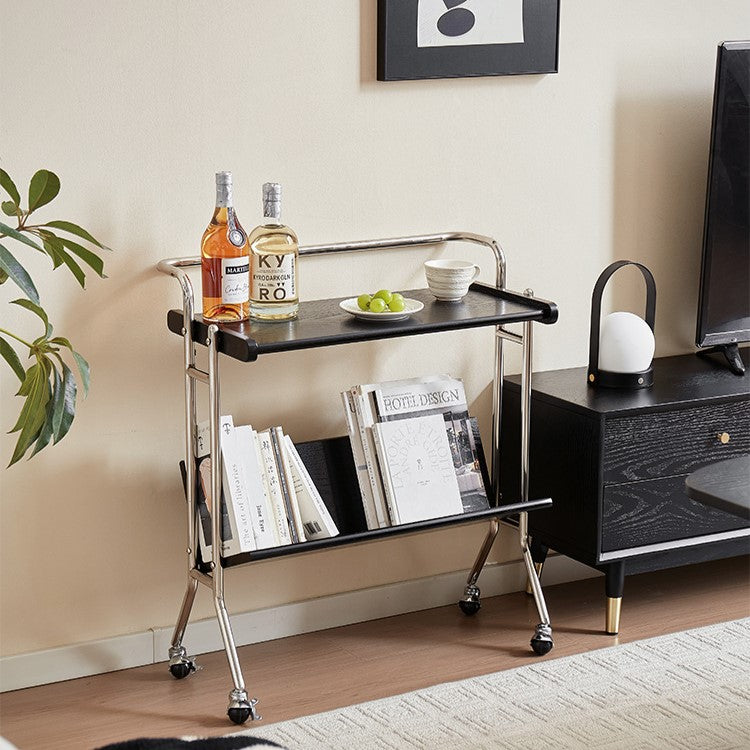 Minimalist Plank Stainless Steel 1-Tier 1-Shelf End Table