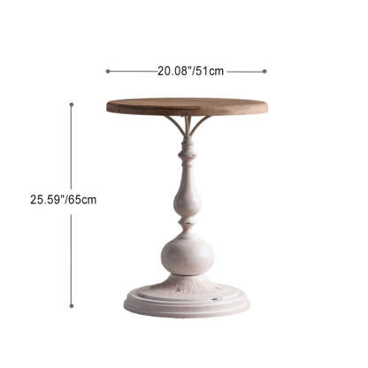 French Chess-Base Wood Iron Coffee Table