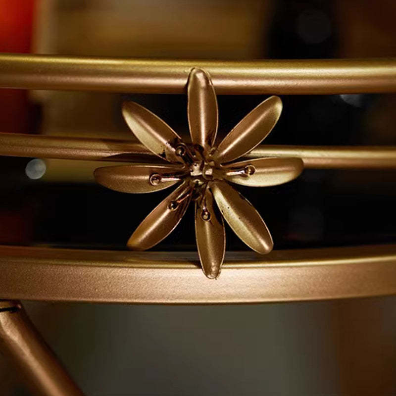 Retro Iron Frame Glass End Table