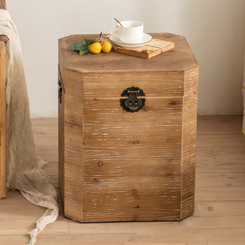 Traditional retro storage nightstands in iron wood glass
