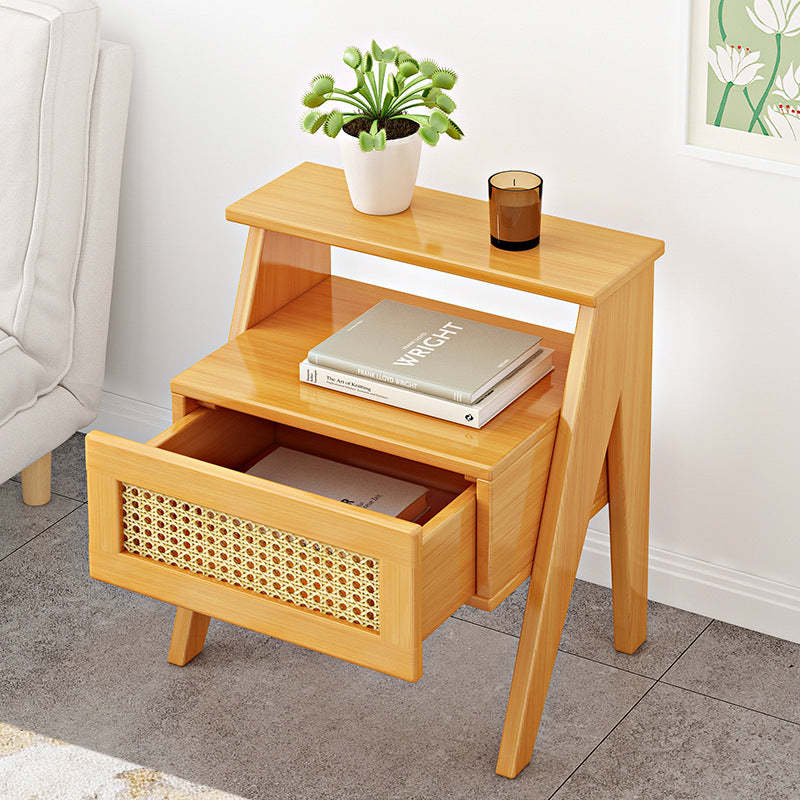 Minimalist Nan Bamboo 1-Drawer Nightstand