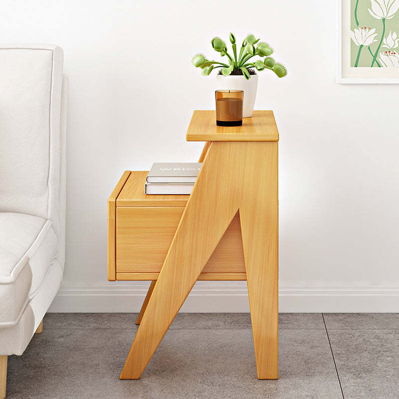 Minimalist Nan Bamboo 1-Drawer Nightstand