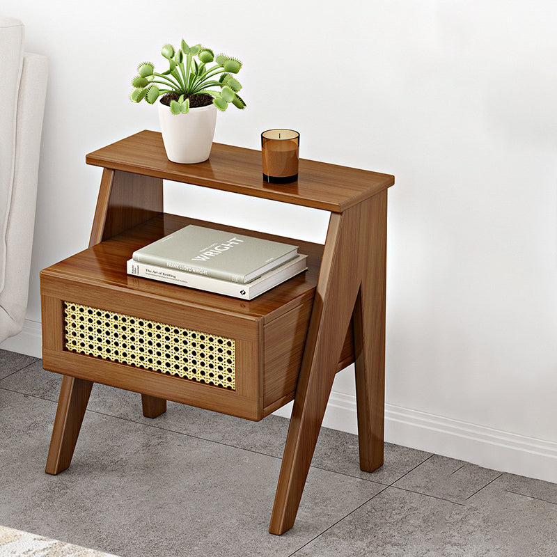 Minimalist Nan Bamboo 1-Drawer Nightstand