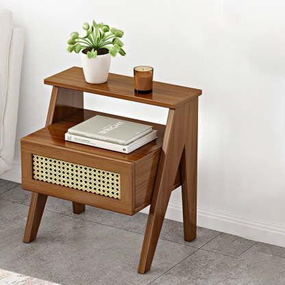 Minimalist Nan Bamboo 1-Drawer Nightstand
