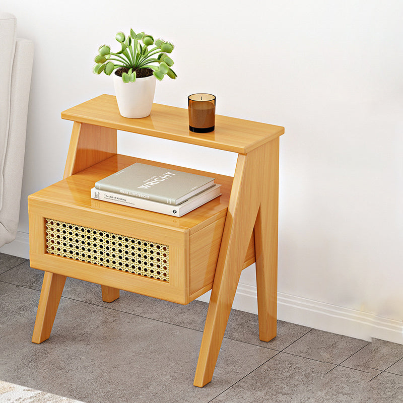 Minimalist Nan Bamboo 1-Drawer Nightstand