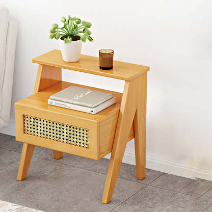 Minimalist Nan Bamboo 1-Drawer Nightstand