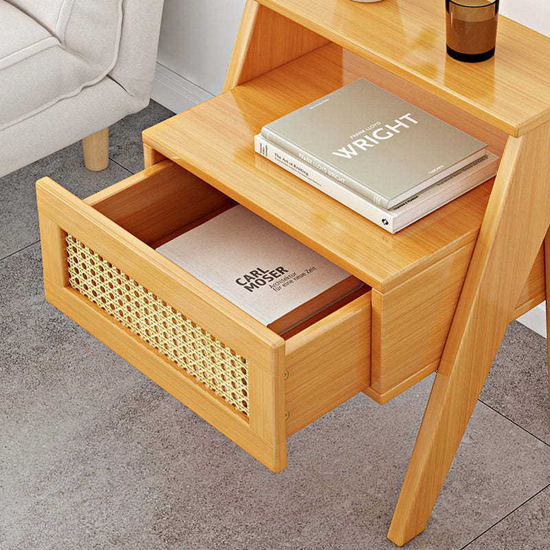 Minimalist Nan Bamboo 1-Drawer Nightstand