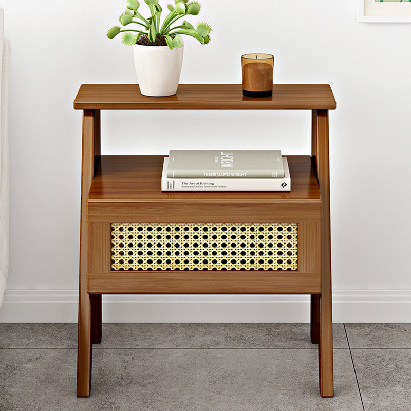 Minimalist Nan Bamboo 1-Drawer Nightstand