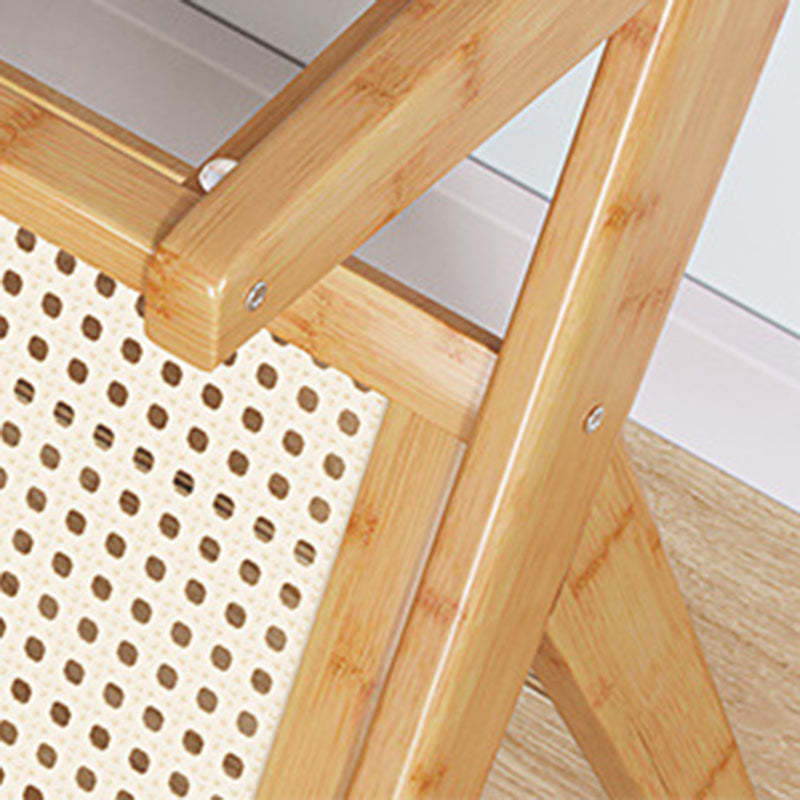 Minimalist L-Shape Rattan Bamboo Glass End Table