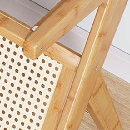 Minimalist L-Shape Rattan Bamboo Glass End Table