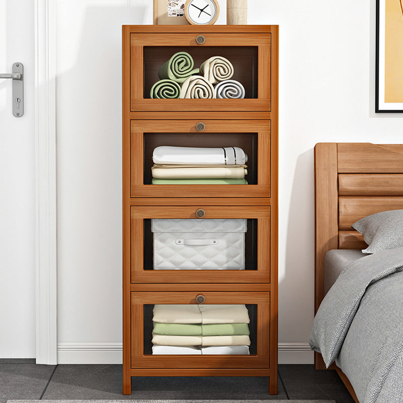 Minimalist Nan Bamboo Acrylic 3/4/5-Drawer Nightstand
