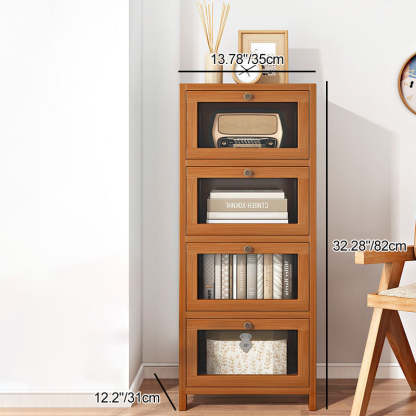 Minimalist Nan Bamboo Acrylic 3/4/5-Drawer Nightstand