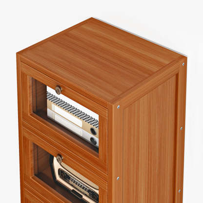 Minimalist Nan Bamboo Acrylic 3/4/5-Drawer Nightstand