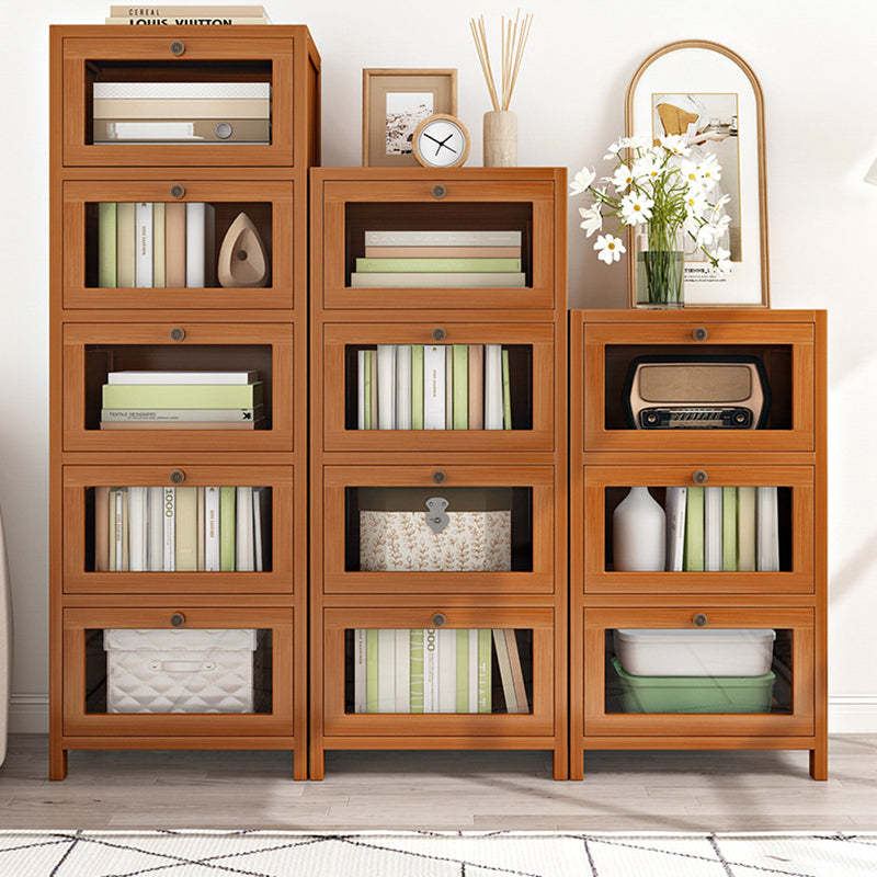 Minimalist Nan Bamboo Acrylic 3/4/5-Drawer Nightstand — 3
