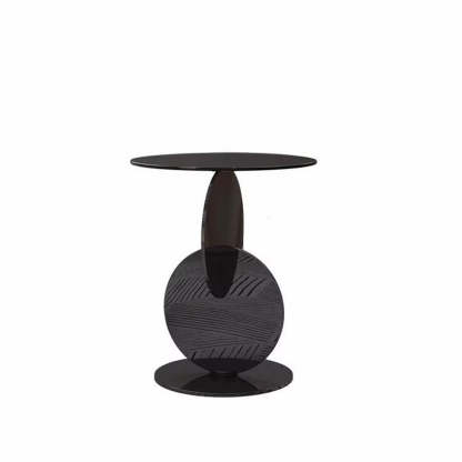Minimalist Round Glass Steel Coffee Table