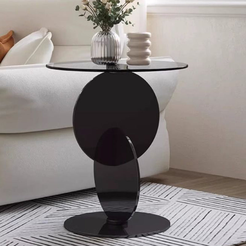 Lighom minimalist round chrome coffee tables