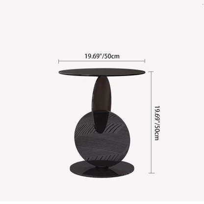 Minimalist Round Glass Steel Coffee Table