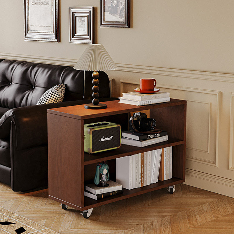 Vintage Solid Wood Faux Panel End Table — Walnut