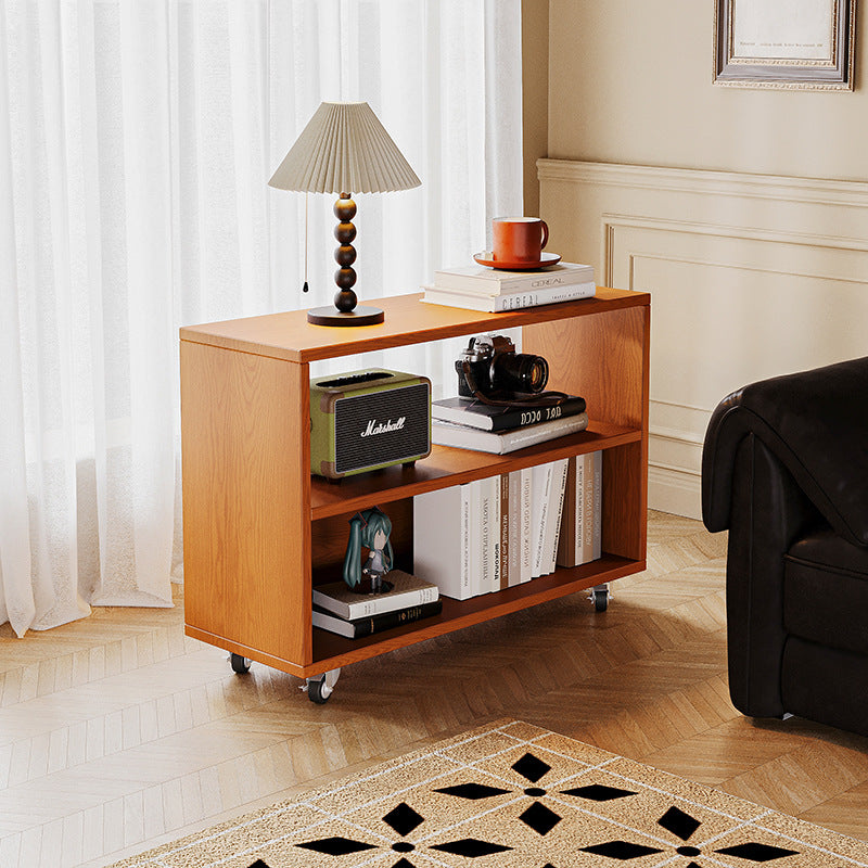 Vintage Solid Wood Faux Panel End Table — Cherry Wood Color