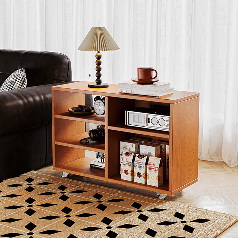 Vintage Solid Wood Faux Panel 3-Tier 2-Cabinet End Table