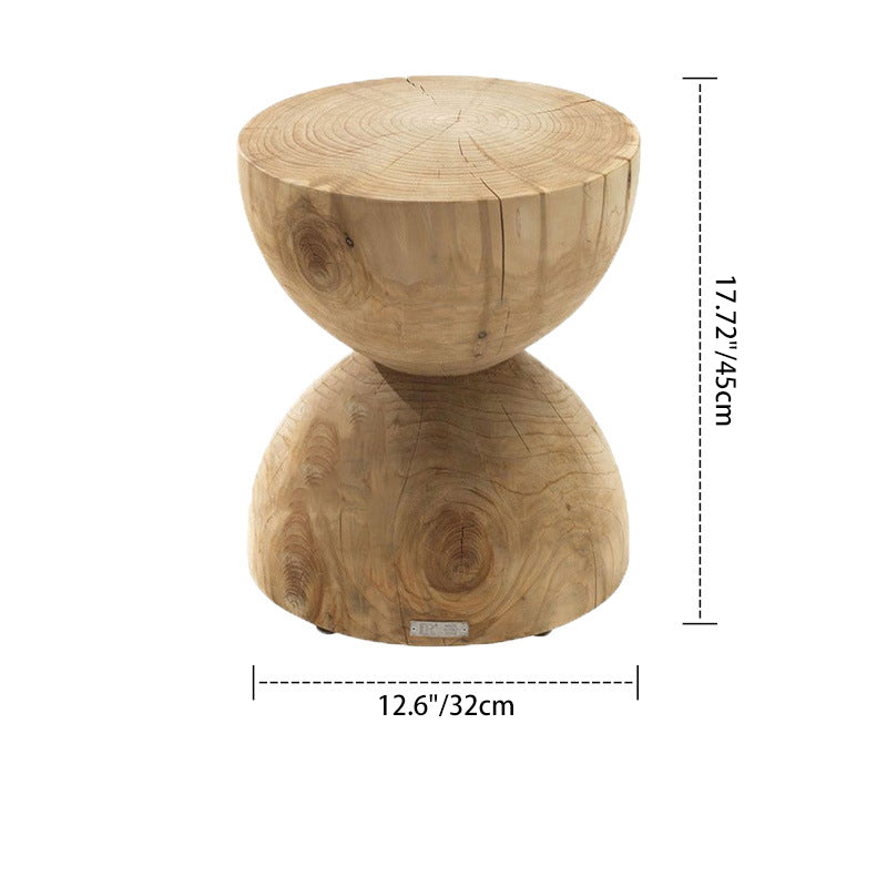 Nordic Funnel Shape Solid Wood End Table