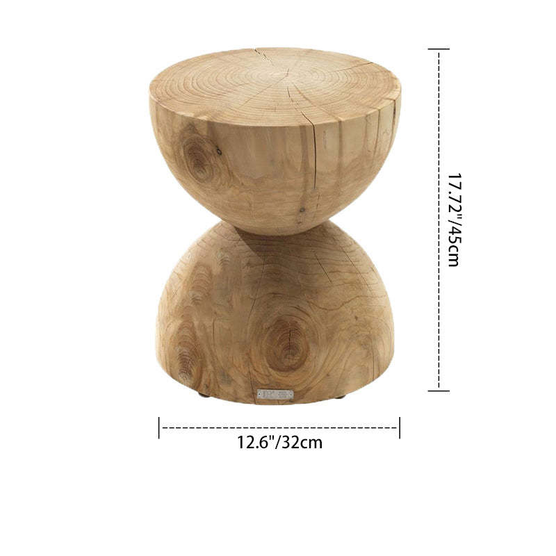 Nordic Funnel Shape Solid Wood End Table