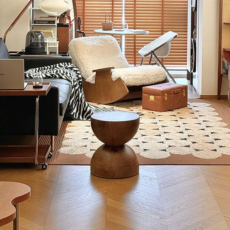 Nordic Funnel Shape Solid Wood End Table