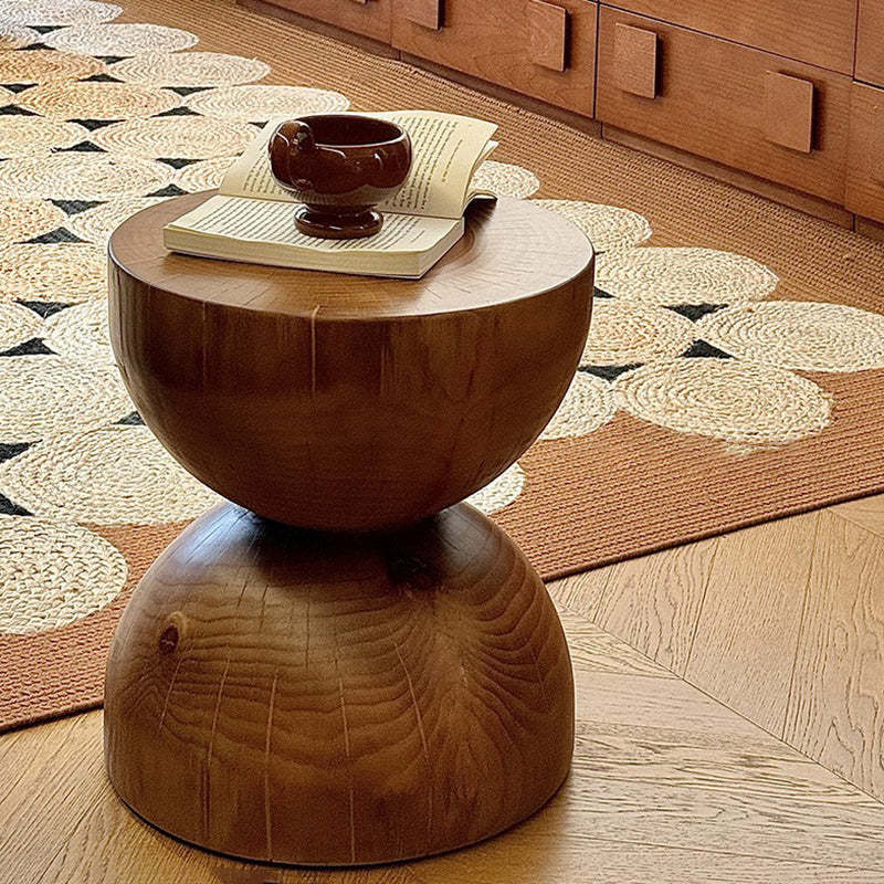 Nordic Funnel Shape Solid Wood End Table