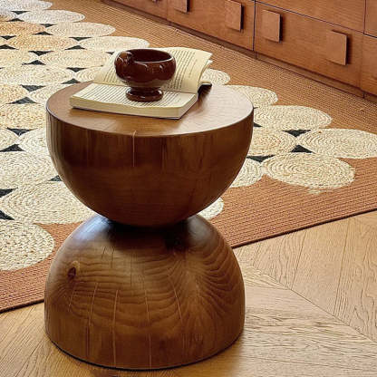 Nordic Funnel Shape Solid Wood End Table