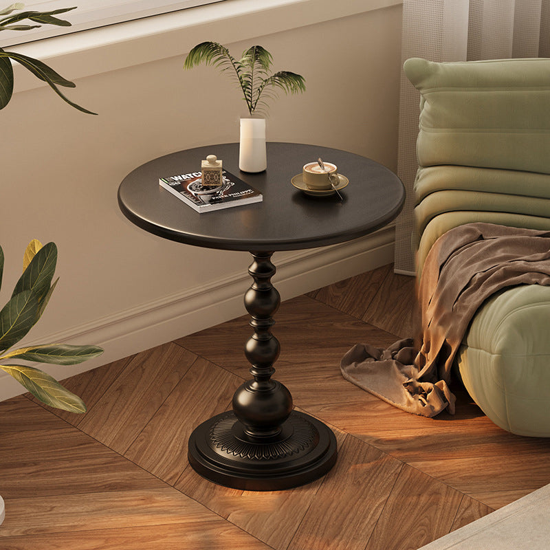 Nordic Round Globe Base Iron Table — Black