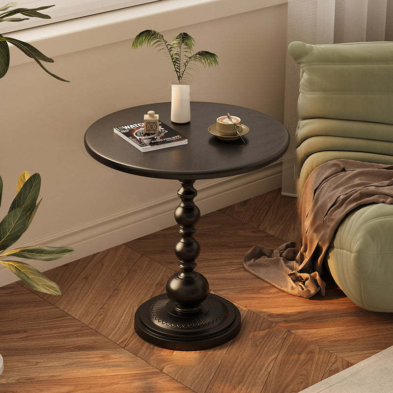 Nordic Round Globe Base Iron Table — Black